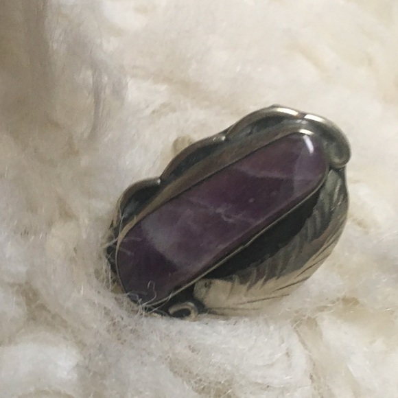 Vintage Native American Charoite Ring - Picture 1 of 12